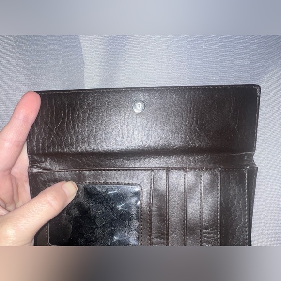 Coach Signature Brown and Tan Wallet - Picture 9 of 11